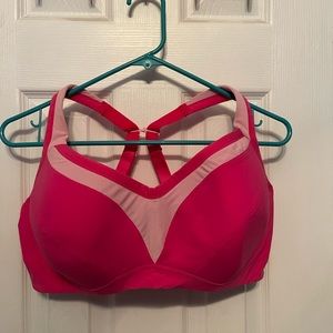 Torrid Size 42DD Racer Back Two tone pink sports bra